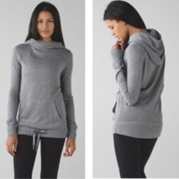 Lululemon Sweet Savasana Hoodie Sweater Cashmere Knit Pullover Pocket Minimal 6 - Picture 1 of 15